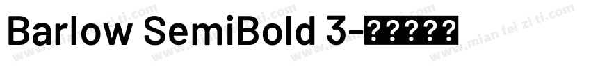 Barlow SemiBold 3字体转换